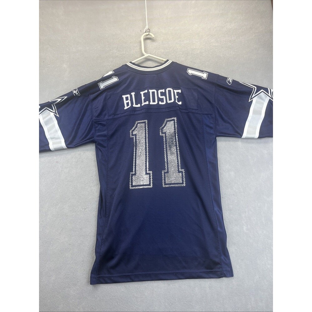 Dallas Cowboys Equipment Jersey M Blue Drew Bledsoe Reebok NFL Football #11 VTG